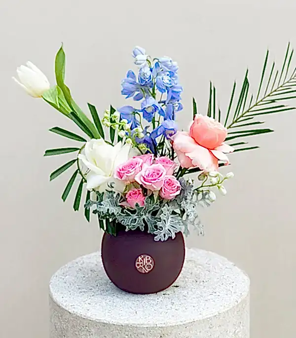 Simona Mini Seramik Vazoda Pastel Çiçekler