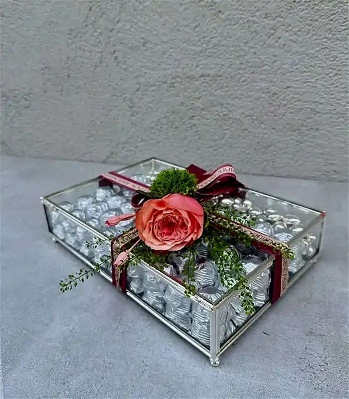 Somon Silver Royal Deluxe Yıldız 90Lı Cam Çikolata Kutusu