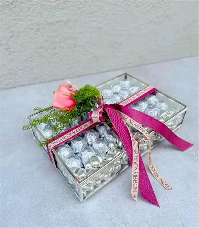 Somon Silver Royal Deluxe Yıldız 90Lı Cam Çikolata Kutusu