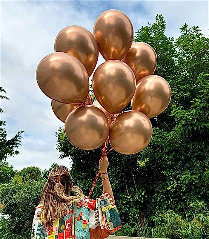 Uçan 10 Balon Seti Bronz