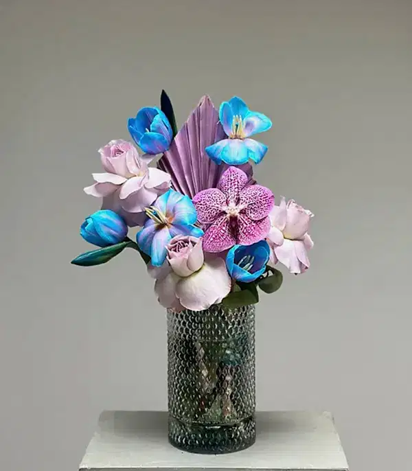 Unicorn Lale Lila Gül Vazo Aranjman