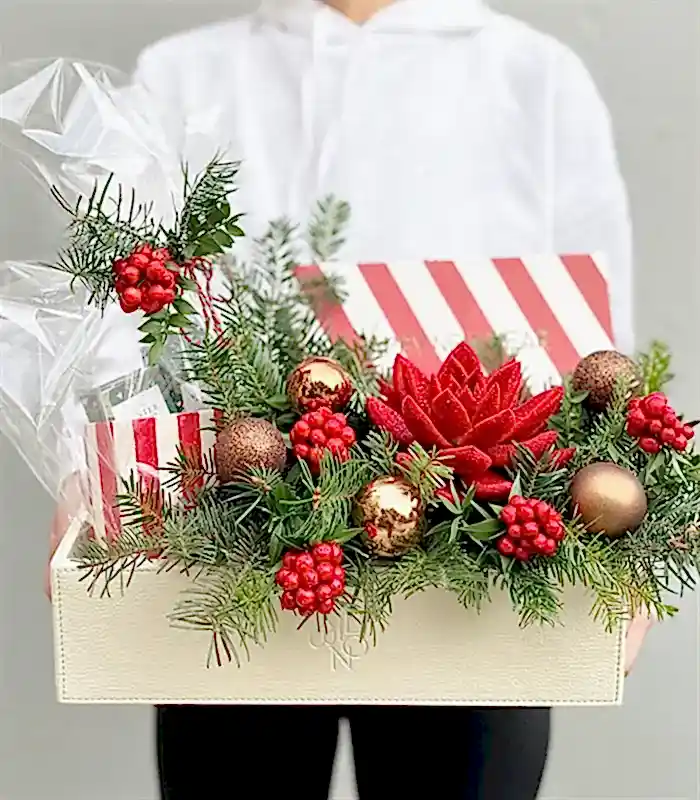 Winter Holidays Deri Kutuda Yılbaşı Hediye Kutusu